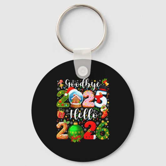 Goodbye 2025 Hello 2026 Happy New Year's Eve Chris Sleutelhanger (Voorkant)