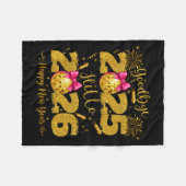 Goodbye 2025 Hello 2026 Happy New Year's Eve  Fleece Deken (Voorkant (Horizontaal))