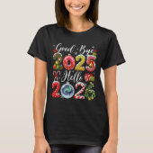 Goodbye 2025 Hello 2026 Merry Christmas Happy New T-shirt (Voorkant)