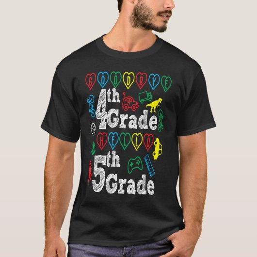 Goodbye 4th Grade Hello 5th Grade Back To School S T-shirt (Voorkant)