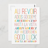 Goodbye Carte postale Goodluck (Devant / Derrière)