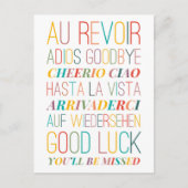 Goodbye Carte postale Goodluck (Devant)