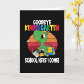 Goodbye Kindergarten Dino School Kaart (Gele Bloem)