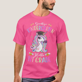 Goodbye Kindergarten Hello 1st Grade Unicorn Gradu T-shirt