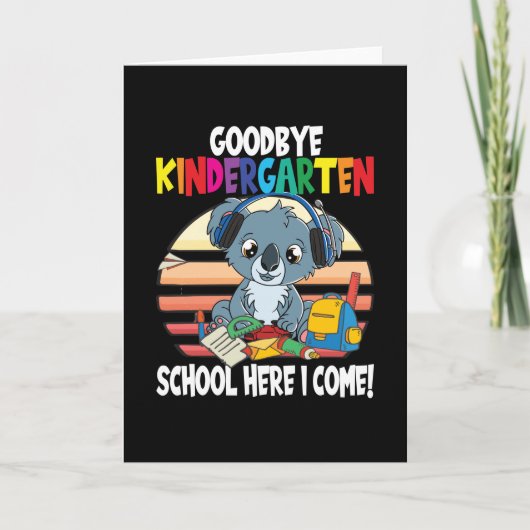 Goodbye Kindergarten School Enrollment Kaart (Voorkant)
