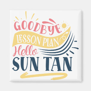 Goodbye Lesson Plan Hallo Sun Tan Magneet