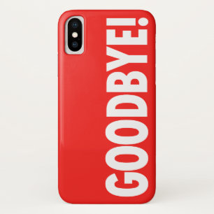 GOODBYE! Rood iPhone X Hoesje