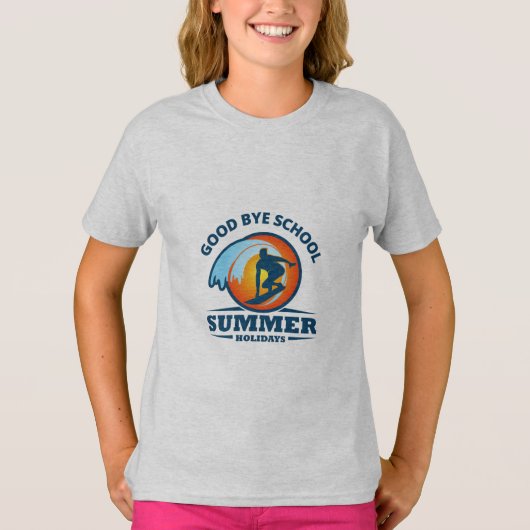 Goodbye School Hello Summer Beach T-shirt (Devant)