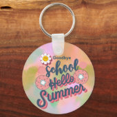 Goodbye School Hello Summer Donut Art Sleutelhanger (Voorkant)