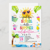 Goodbye School Hello Summer Invitation Fin de Scho (Devant / Derrière)