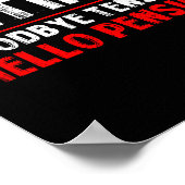 Goodbye Tension Hello Pension Funny Retirement 202 Poster (Hoek)