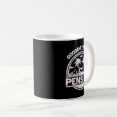 Goodbye Tension Hello Pension Relax Time Mood Koffiemok (Voorkant rechts)