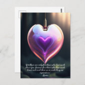 Goodbyes Rumi Quote Glass Heart Briefkaart (Voorkant / Achterkant)