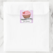 Goodies fraîches cuites Stickers Cupcake rose et v (Sac)