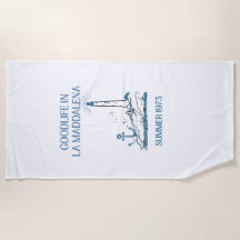 Goodlife La Maddalena 1975 Vuurtoren Strandhanddoe