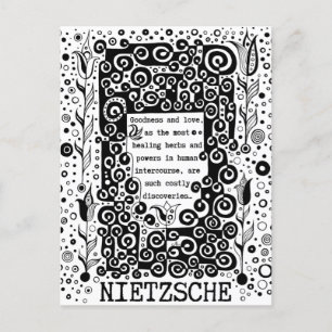 Goodness en LOVE quote van Nietzsche Briefkaart
