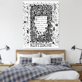 Goodness en LOVE quote van Nietzsche Canvas Afdruk (Insitu (Slaapkamer))