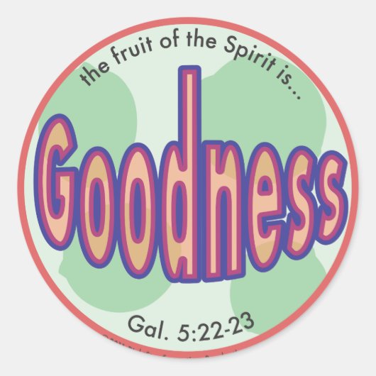 Goodness Fruit van de Spirit Spot Sticker (Voorkant)