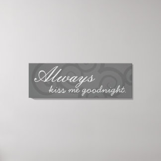 Goodnight Kiss Verpakt Canvas Afdruk