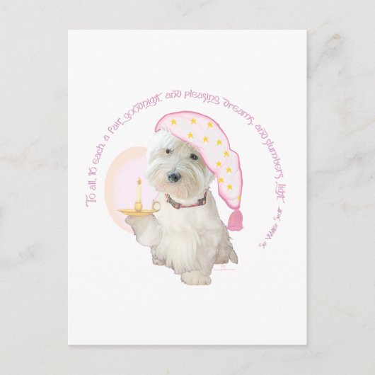 Goodnight Pink Briefkaart (Voorkant)