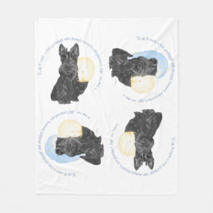 Goodnight Scottish Terrier Fleece Deken
