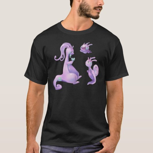 Goodra, Sliggoo, Goomy Sticker T-shirt (Voorkant)