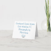 Goodspeed Carte pour notes de l'Opéra (Dos)