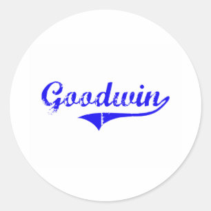 Goodwin achternaam Classic Style Ronde Sticker