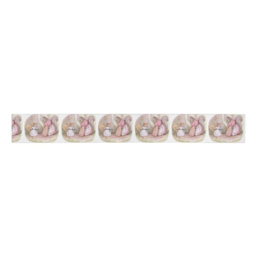 Goody and Mrs Hackee (Eekhoorns) (Beatrix Potter) Grosgrain Lint (Voorkant)