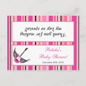 Goody Bag Topper Girly Pink Punk Rock Guitar Uitnodiging Briefkaart (Voorkant)