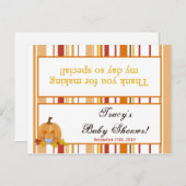 Goody Bag Topper Herfst Herfst Pompoen Baby Uitnodiging Briefkaart (Voorkant / Achterkant)