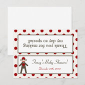 Goody Bag Topper Red Sock Monkey Uitnodiging Briefkaart (Voorkant / Achterkant)