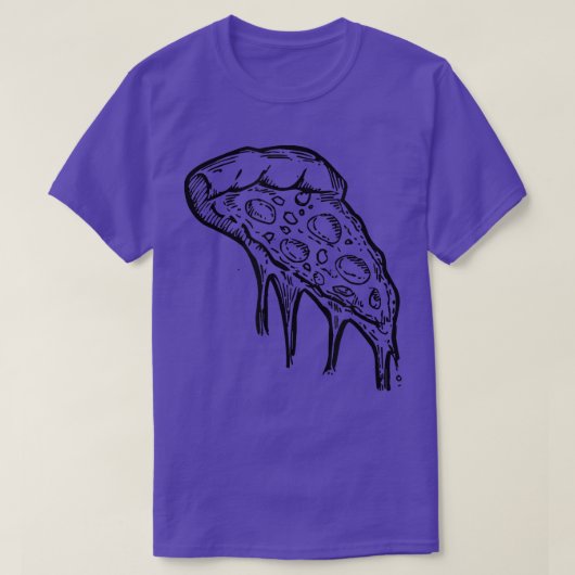 Gooey Pièce De Pizza T-Shirt (Design devant)