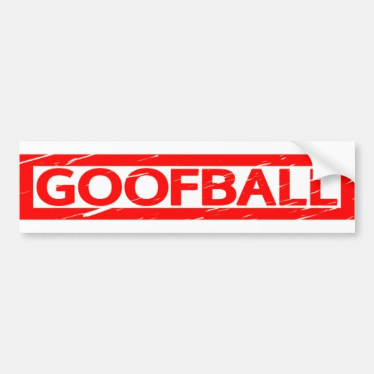Goofball Stamp Bumpersticker (Voorkant)