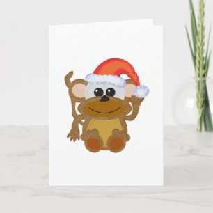 Goofkins Xmas furry santa Feestdagen Kaart
