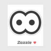 Goofy Cartoon Eyeball Vinyl Sticker (Vel)