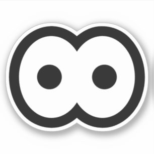 Goofy Cartoon Eyeball Vinyl Sticker