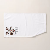 Goofy Cat Baseball Pitcher Winup avec le nom (Serviette à main)