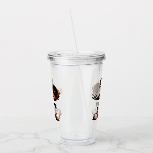 Goofy Cat honkbalwerper eindigt Acryl Drinkbeker (Links)