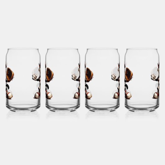 Goofy Cat honkbalwerper eindigt Blikvorm Glas (Rechts)