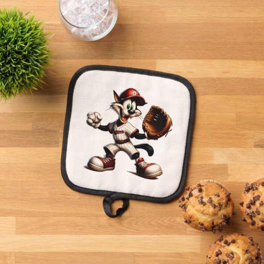 Goofy Cat honkbalwerper eindigt Pannenlap (Top down)