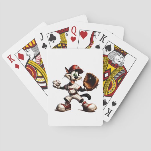 Goofy Cat honkbalwerper eindigt Pokerkaarten (Achterkant)