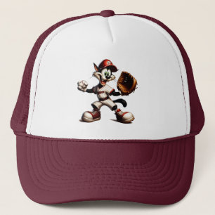Goofy Cat honkbalwerper eindigt Trucker Pet