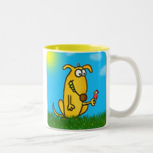 Goofy Dog-Mok Tweekleurige Koffiemok
