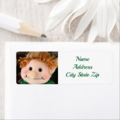 **GOOFY ELF NOËL** ÉTIQUETTE D'ADRESSE DE RETOUR (En situation)