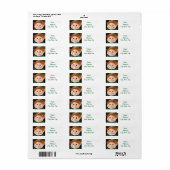 **GOOFY ELF NOËL** ÉTIQUETTE D'ADRESSE DE RETOUR (Feuille entière)