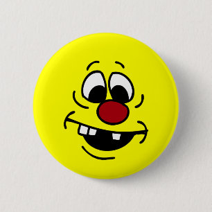 Goofy Face Grumpey Ronde Button 5,7 Cm