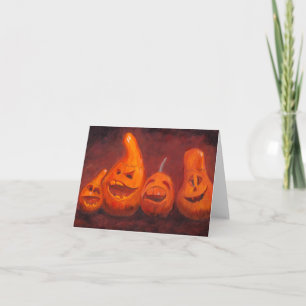 Goofy Famille Citrouille Carte de note d'art origi