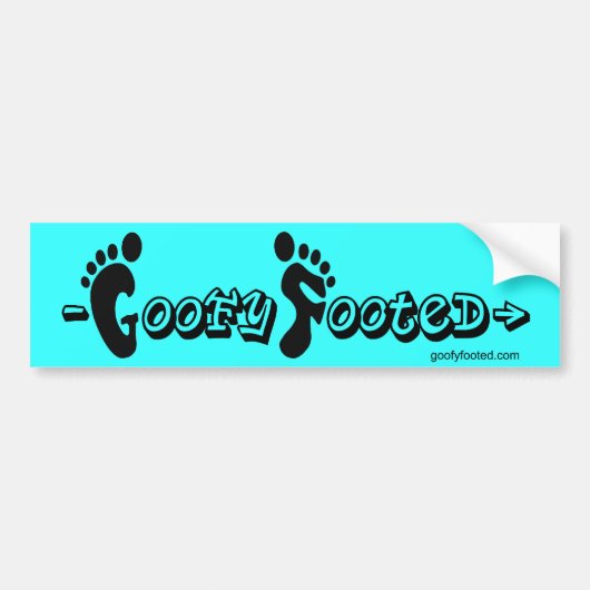 Goofy Footed Bumpersticker (blauw) (Voorkant)