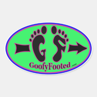 Goofy Footy Footed Oval Logo Sticker